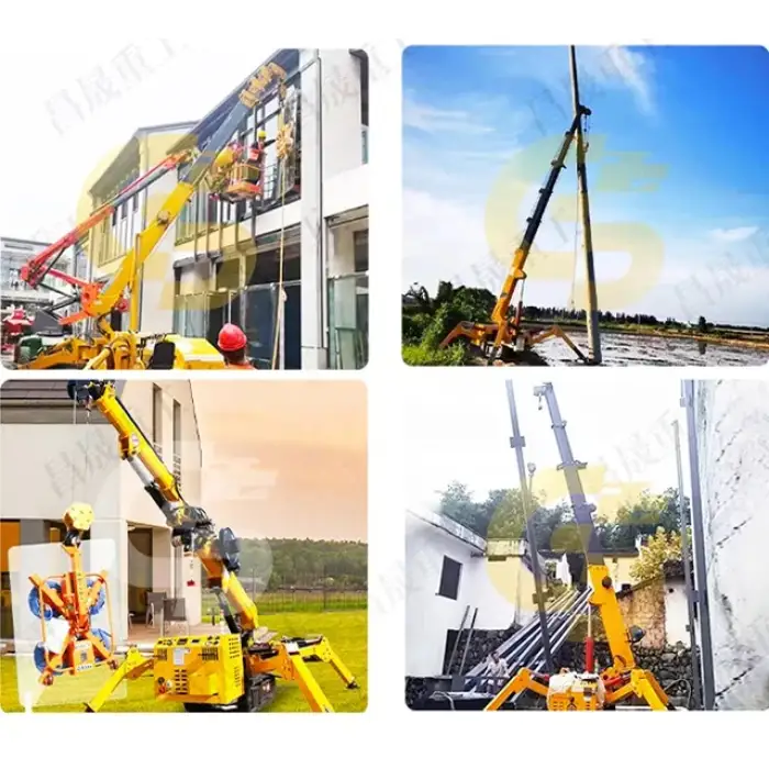 Hydraulic Telescopic Diesel Crawler Spider Crane 360 Degree Rotation