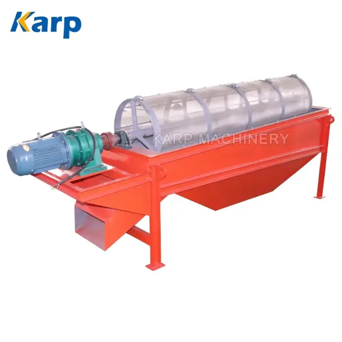 Rotary Drum Sieve Screening Machine Organic Compost Trommel Screen