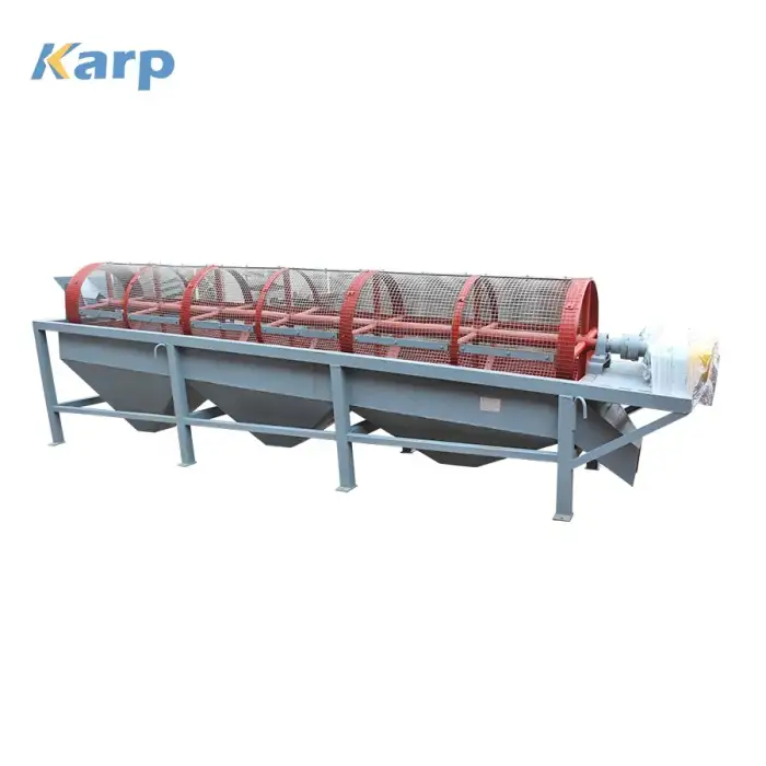 Rotary Drum Sieve Screening Machine Organic Compost Trommel Screen