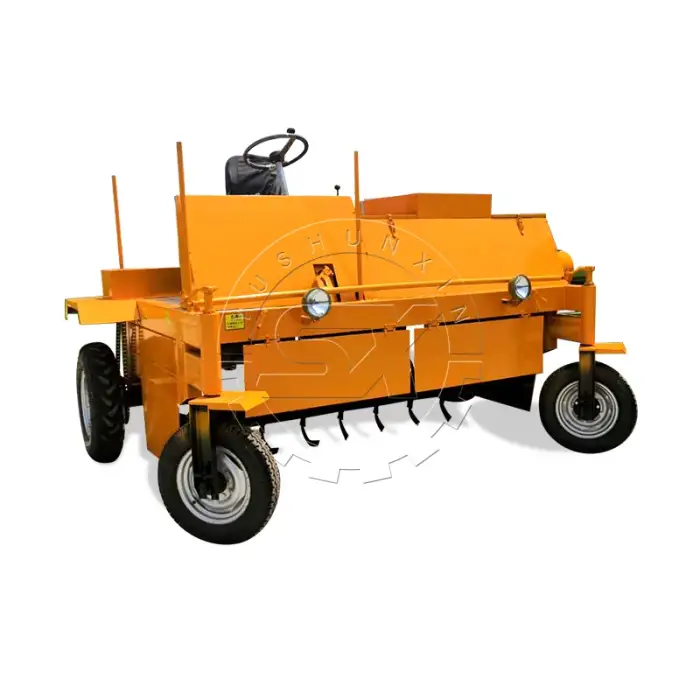 Compost waste Cow Dung  Residue Waste Moving Type Compost Turner