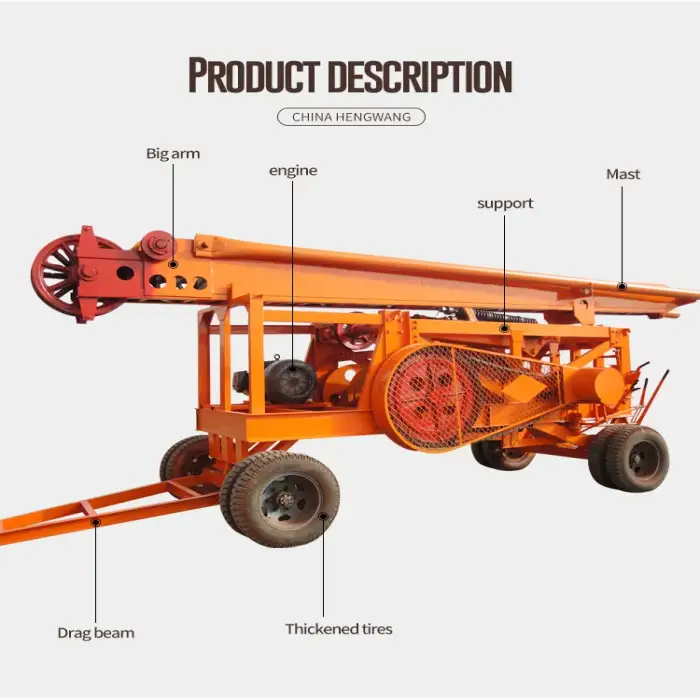 high efficiency percussion water well impact hammer drill rig machine