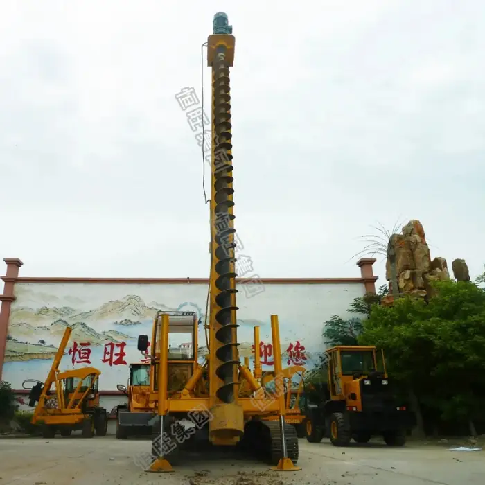 HWD8Y crawler mounted drill depth 8m spiral pile driver for soil formation