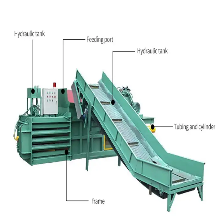 Hydraulic wood shavings baling press tobacco baler machine with automatic system