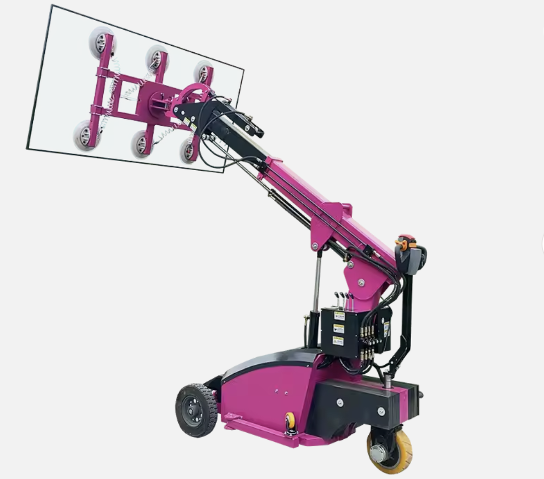 Glass Lifting Equipment Electric Hydraulic Mobile Telescopic Vacuum Lifters with Rotation Tilt