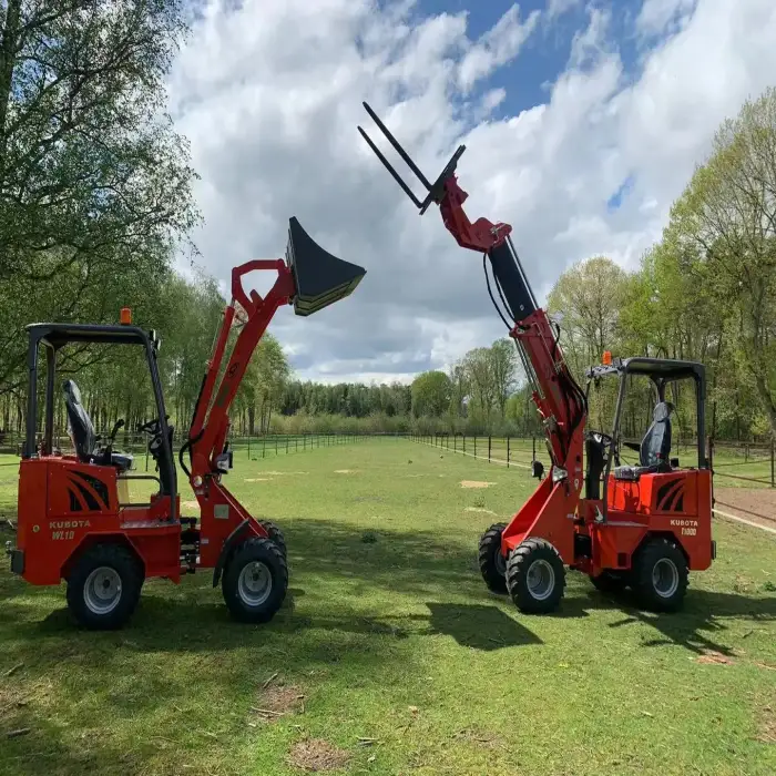 Hydrostatic mini loader WL10 0.8ton small compact loader forestry machinery front wheel loader mini