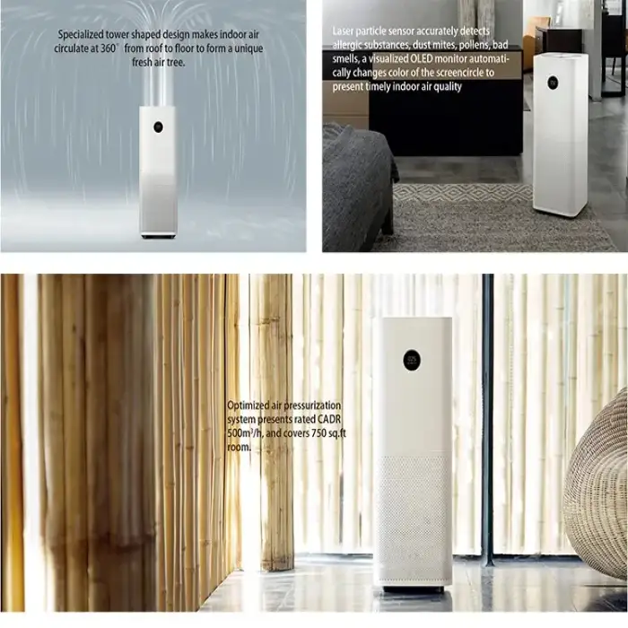 Original Xiaomi Mijia Air Purifier 4 Pro Smart OLED Display Air Cleaner Low Noise APP Control