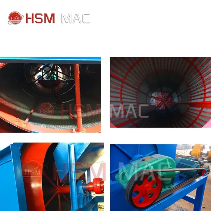 HSM High Capacity Rotary Trommel Compost Sifter For Carbon Production Lines Coal Ash