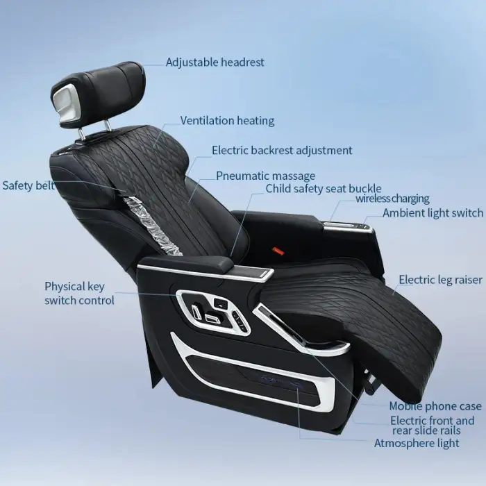 Luxurious and comfortable business car seats, van interior accessories multifunctional seats