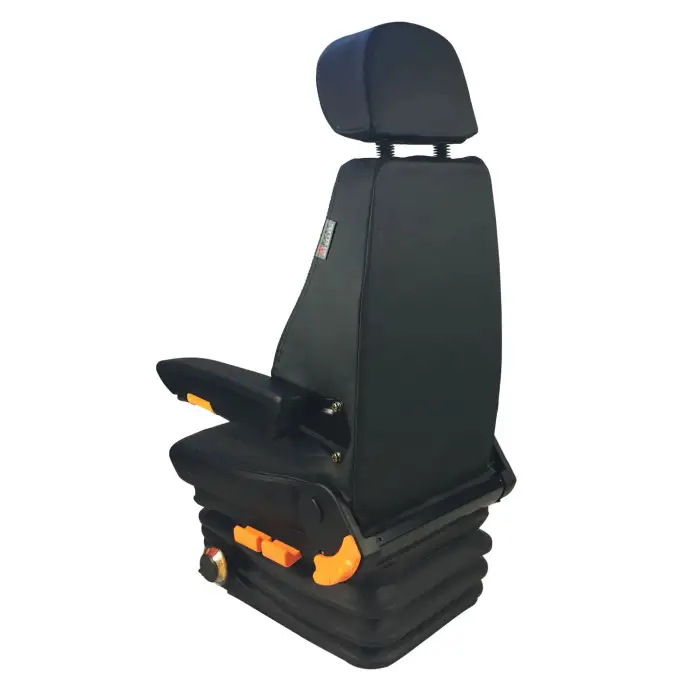 Mechanical suspension damping seat engineering mechanical car seat with armrest headrest Double lock slide rail