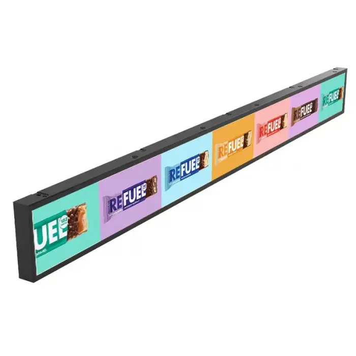 23.1 24 35 37 47.1 Inch Supermarket Strip Shelf Edge Advertising Digital Signage Monitor Type Stretched Bar Lcd Display Screen