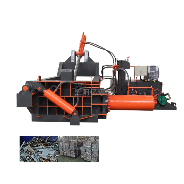 Hydraulic metal scrap recycling machine