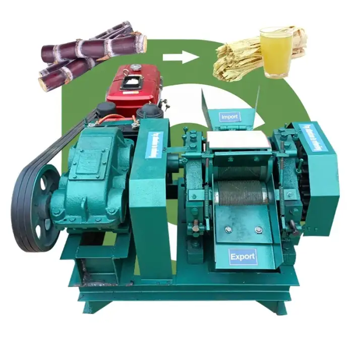 Sugarcane Crusher Sugar Cane Press Juice Extractor Mill Juicer Diesel Engine Machine Price Hand Two for Sale