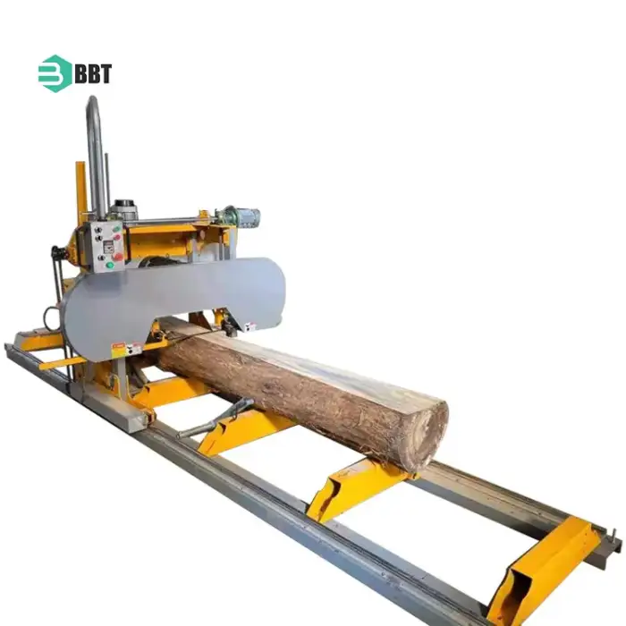 Sawmill Automatic Wood Machine Wood Cutting Band Saw Trailer Woodworking Cutting Bandsaw Machine