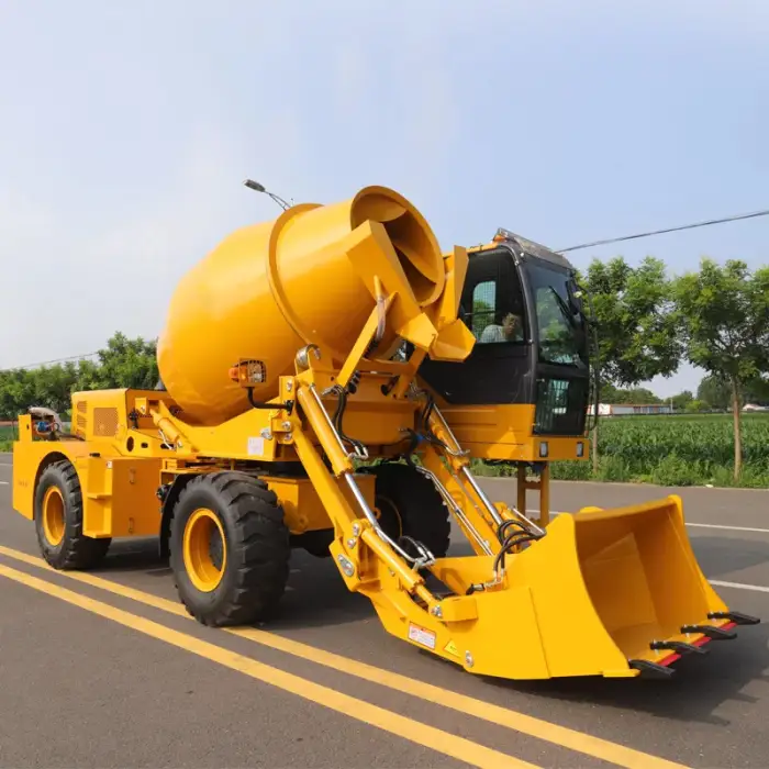 FREE SHIPPING Small Self Loading Concrete Mixer Truck compact self loading concrete mixer