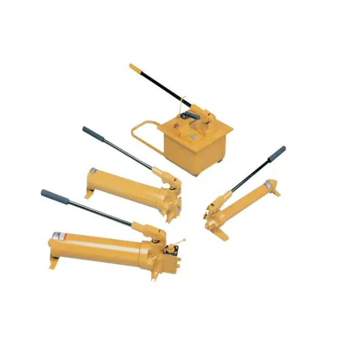 Double-acting hand pump Set VPD-80 for hydraulic Tools Including Hydraulic Hoses and pressure gauge