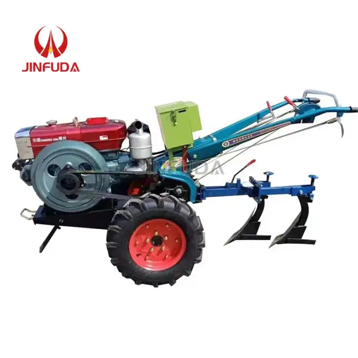 diesel engine power tiller plowing machine agricultural walking tractor