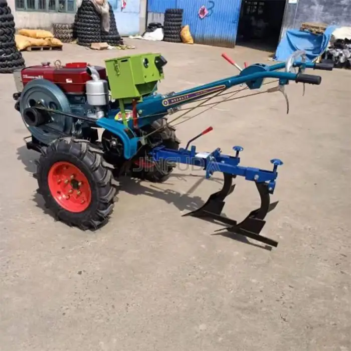 diesel engine power tiller plowing machine agricultural walking tractor