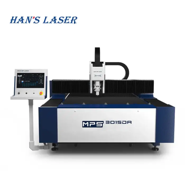 Hans Laser 1500W 2000W 3000W laser metal cutting machine can cut carbon steel and steel plates of different thicknesses.