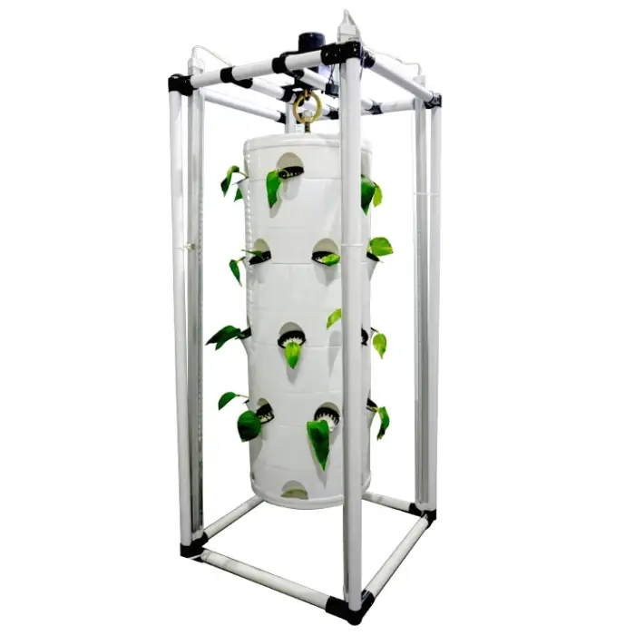 Hydroponic Rotating Garden Tower – Vertical Hanging Column Farming Equipment for Vegetables