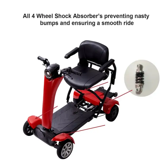 Handicap Lightweight mobility scooter folding seniors scooter powerful 4-wheel automatic folding Scooter remote control