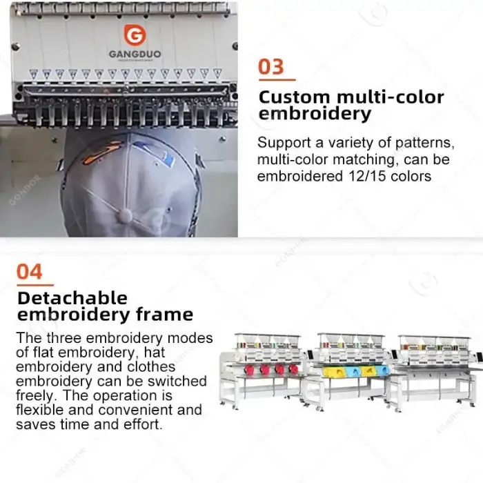 Multihead Flat Two Head Four Needle the Expensive Lace Digital Embroidery Sewing Machine