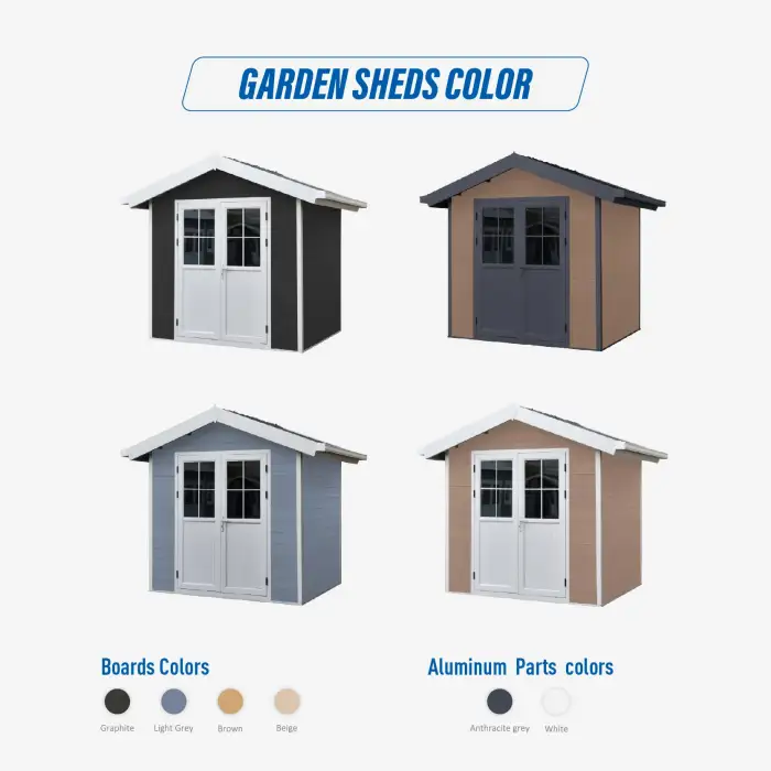 Forestar Beautiful WPC Garden Shed For Private Garden Shed Modern With WPC Flooring garden storage house