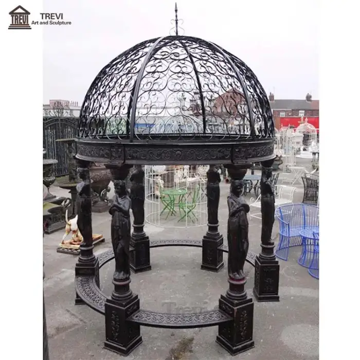 Delicate Outdoor Custom ggreenhouse Garden Cast Iron Gazebo for Sale