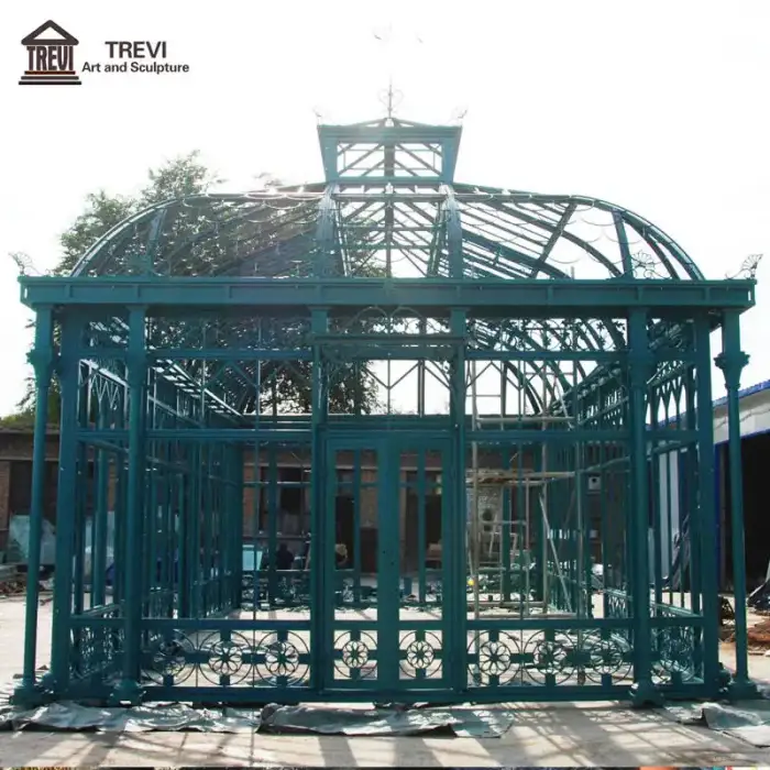 Delicate Outdoor Custom ggreenhouse Garden Cast Iron Gazebo for Sale