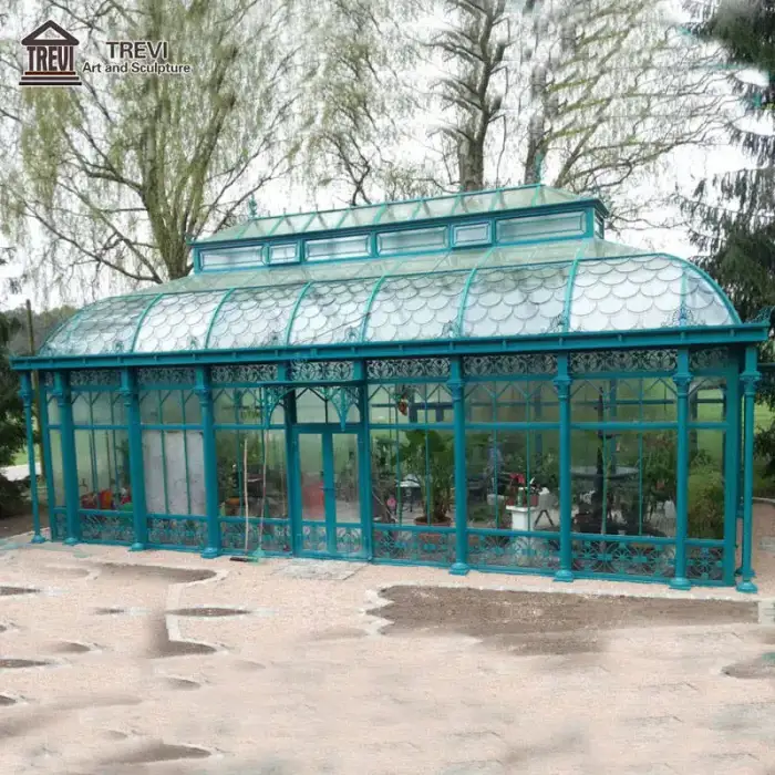 Delicate Outdoor Custom ggreenhouse Garden Cast Iron Gazebo for Sale