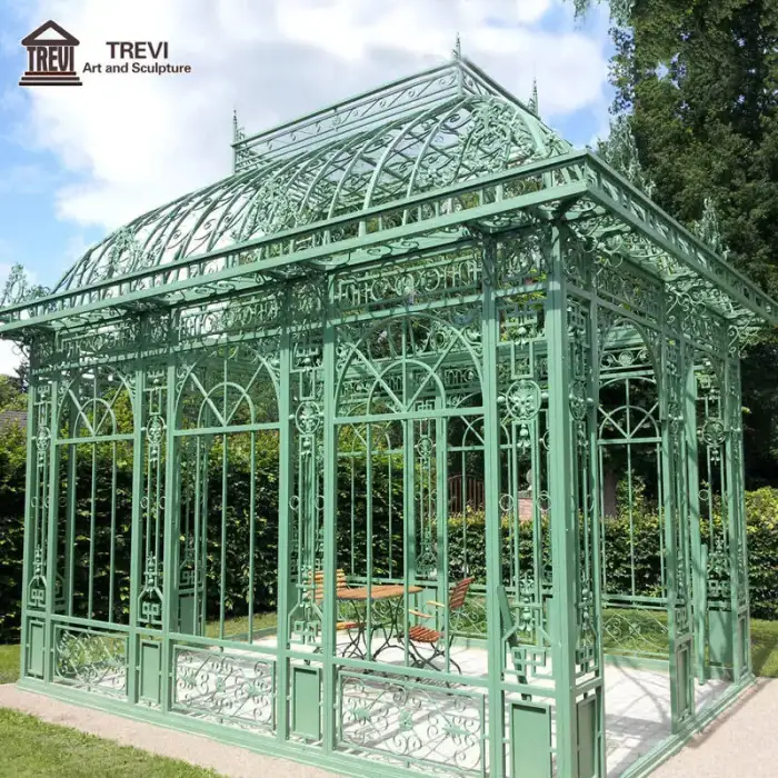 Delicate Outdoor Custom ggreenhouse Garden Cast Iron Gazebo for Sale