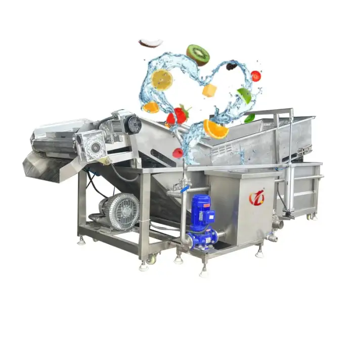 Vegetable And Fruit Washer Bubble Washing Machine Rotary Fruit Vegetable Washing Machine