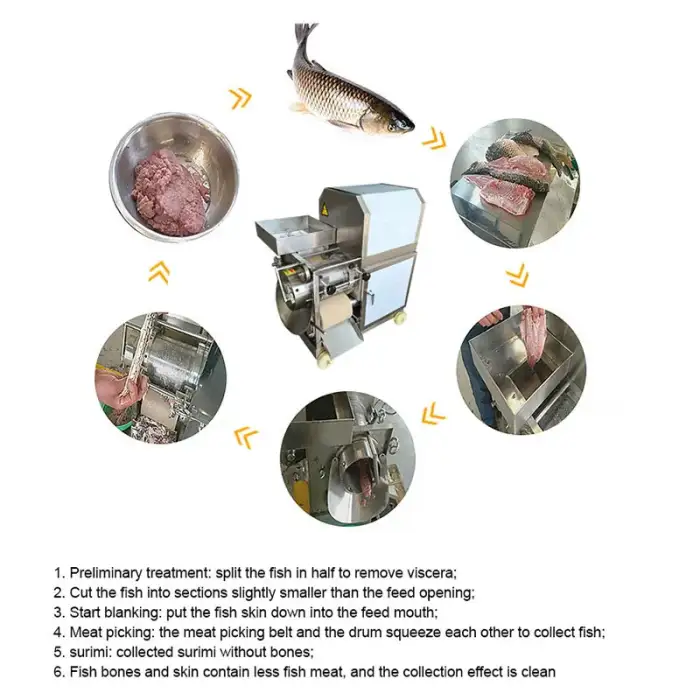 Automatic Deboner Milkfish Bone Separator Fishbone Removal Crab Meat Fish Deboning Machine