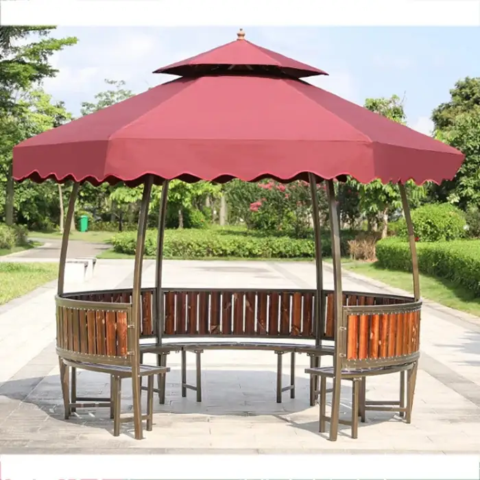 gazebos wood garden aluminum Furniture outdoor gazebos pavilions for sale octagon garden gazebo with seating outside pavilions