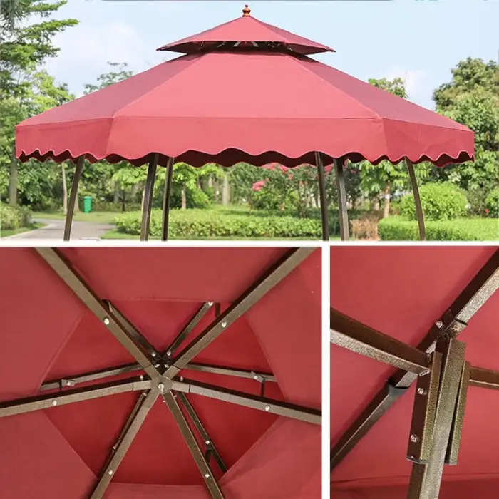 gazebos wood garden aluminum Furniture outdoor gazebos pavilions for sale octagon garden gazebo with seating outside pavilions