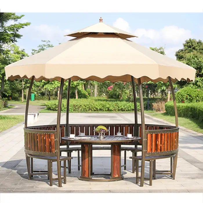 gazebos wood garden aluminum Furniture outdoor gazebos pavilions for sale octagon garden gazebo with seating outside pavilions