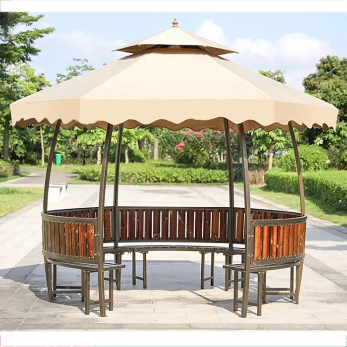 gazebos wood garden aluminum Furniture outdoor gazebos pavilions for sale octagon garden gazebo with seating outside pavilions