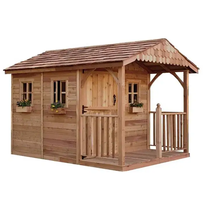 Outdoor Timber Garden Sheds Tool Kits No-formaldehyde Prefab Garden Wooden Shed