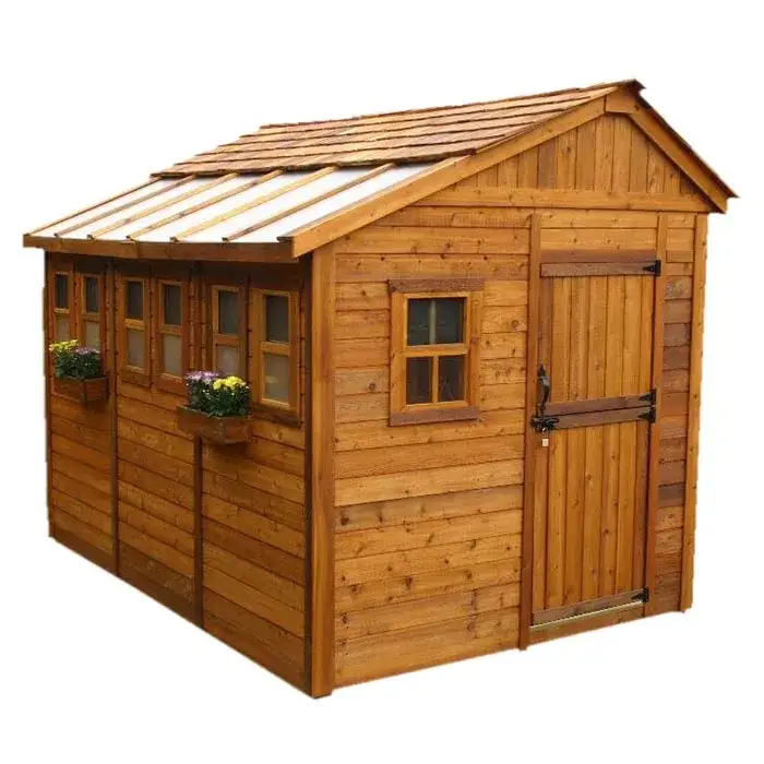 Outdoor Timber Garden Sheds Tool Kits No-formaldehyde Prefab Garden Wooden Shed