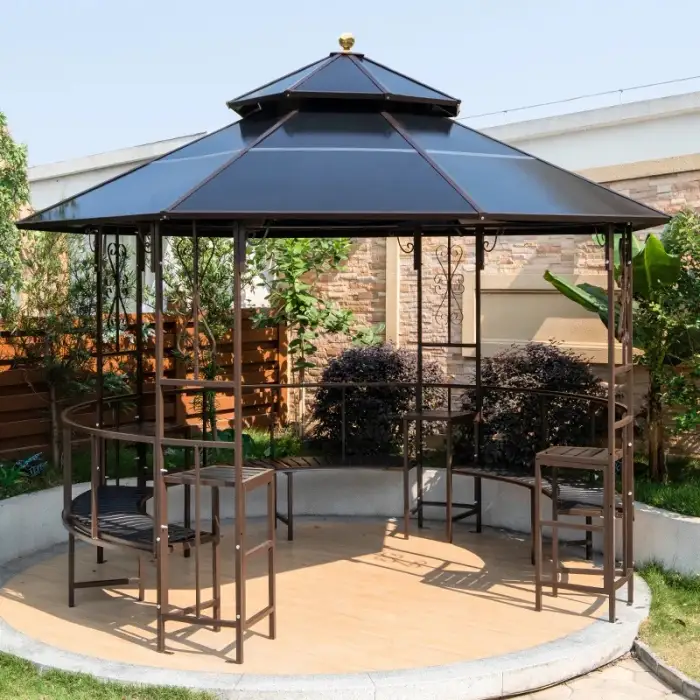 classic styles outdoor pavilion sunshade tent garden galvanized steel pergola patio courtyard villa leisure gazebo