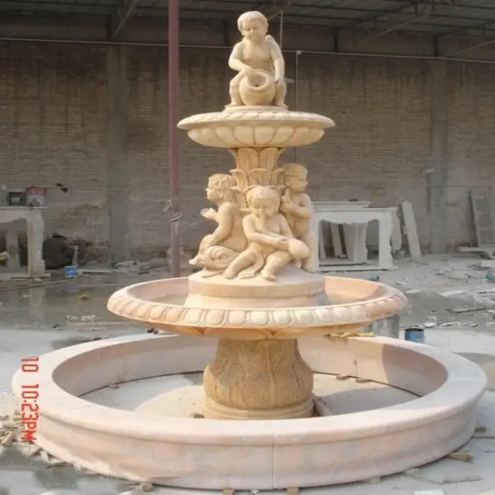 Hand Carved Large Outdoor Garden Marble Fountain Beautiful Stone Fountain Water Fountain