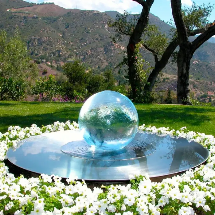 BringFine Garden Decoration Stainless Steel Fountain with Acrylic Sphere