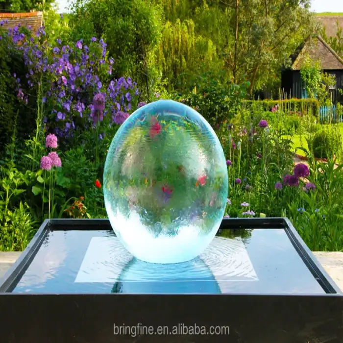 BringFine Garden Decoration Stainless Steel Fountain with Acrylic Sphere