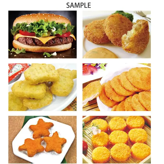 Automatic MINI Burger Patty forming Make Machine Industrial Big Beef Chicken Nugget forming Production Line