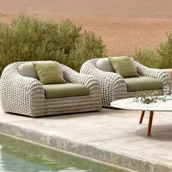 Outdoor furniture hotel villa Aluminum Frame sectional Patio outdoor garden sofa