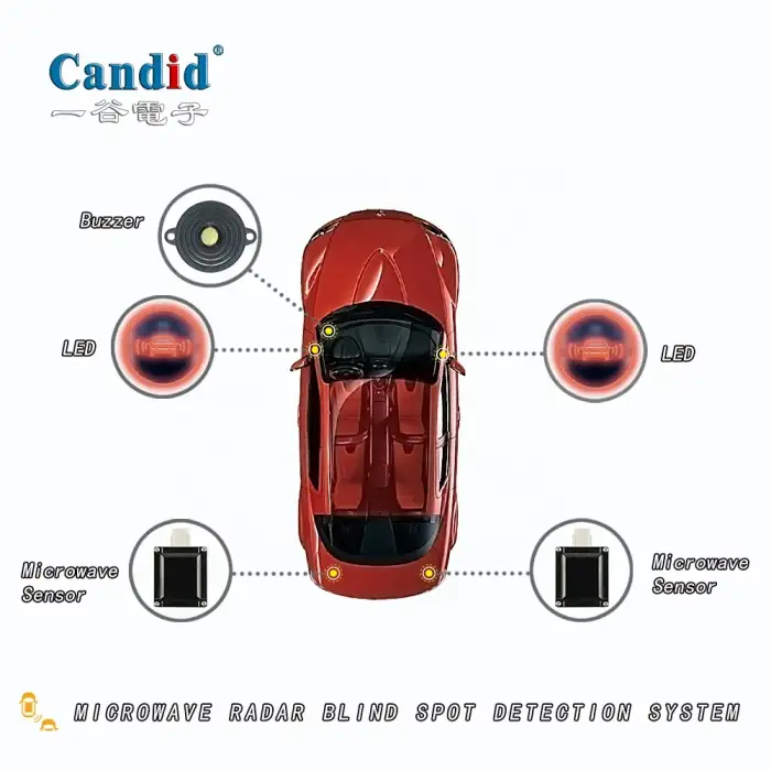 car front and rear side parking radar sensor