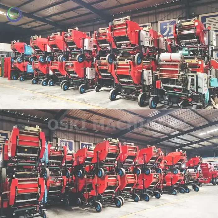 Silage Bale Straw Hay Baler Packing Machine And Wrapper Round Diesel Engine Automatic Super Naiper Grass Silage Baler Machine