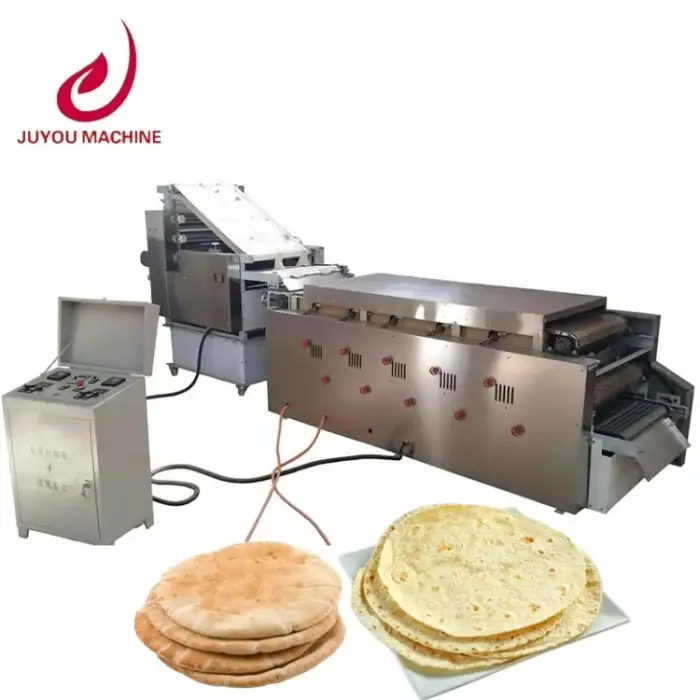 Full Automatic 30cm Turque Corn tortilla De Presse roti chapati making machine Pita Bread production line