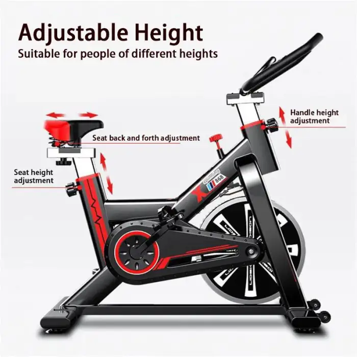 High Quality 20kg Flywheel Metal Spinning Bike Portable Black Magnetic Spinning Machine