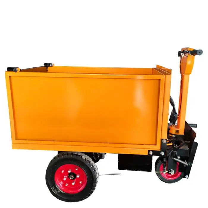 Shanqian High qualityHand Push Three Door Transport Vehicle Wheelbarrow electric Dump Tricycle