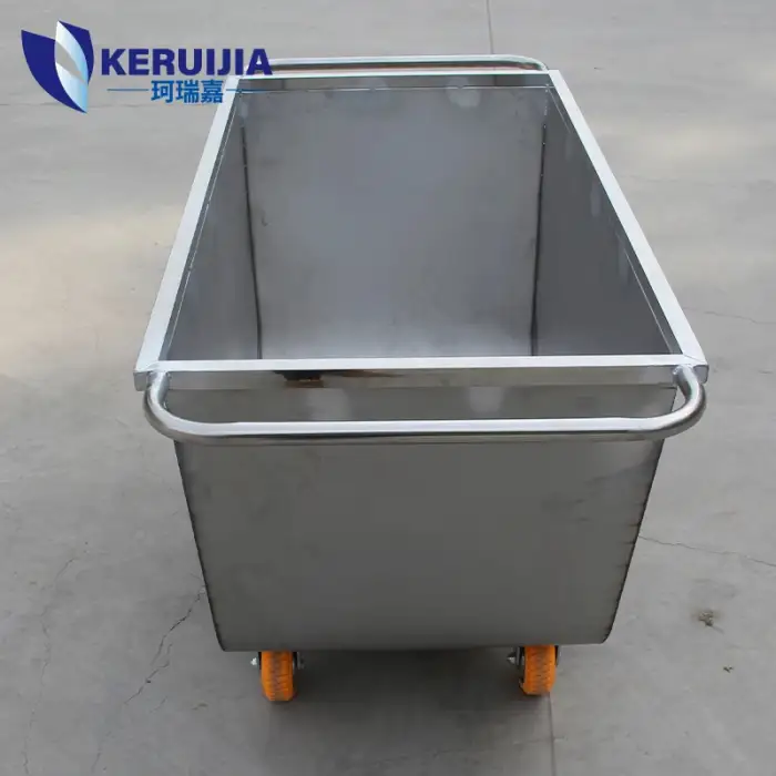 Poultry farm trolley feed cart high strength 4 wheels wheelbarrow feed truck pig farm equipment